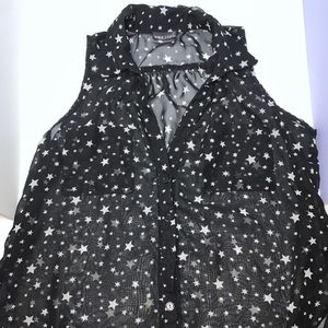 Wet Seal Sheer Star Blouse